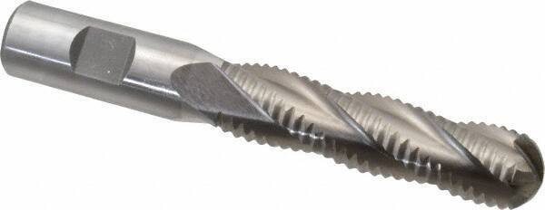 Interstate - 3/4" Diam, Coarse Pitch, 3" LOC, 4 Flute Cobalt Roughing Ball End Mill - Uncoated, 5-1/4" OAL, 3/4" Shank Diam, Single End - USA Tool & Supply