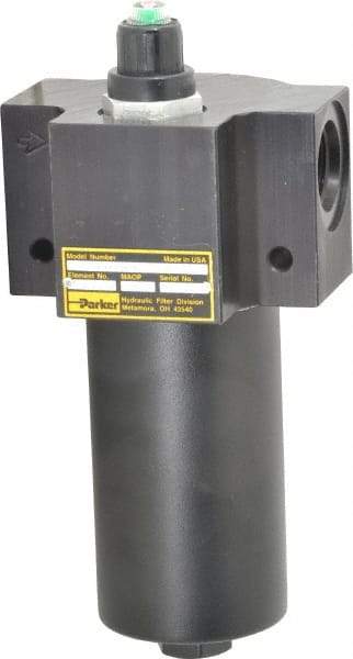 Parker - 1-1/16-12 Thread, 10 Micron, Filter Assembly - Microglass - USA Tool & Supply
