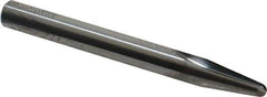 Made in USA - 7° Taper Angle per Side, 1/8" Small End Diam, 1/2" LOC, Solid Carbide 2 Flute Tapered Ball End Mill - 2-1/2" OAL, 1/4" Shank Diam, Straight Flute - USA Tool & Supply