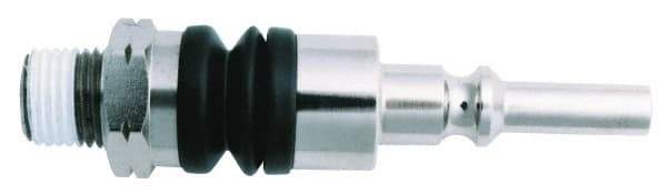 Value Collection - 1/4 Male BSPT Pneumatic Hose Swivel Fitting - Steel, Nickel Plated, CEJN Interchange - USA Tool & Supply