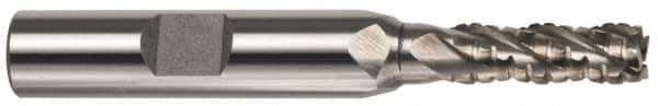 Interstate - 3/4" Diam, 1-5/8" LOC, 4 Flute Cobalt Roughing & Finishing Square End Mill - Uncoated, 3-3/4" OAL, 5/8" Shank Diam, Weldon Shank, 30° Helix, Non-Centercutting - USA Tool & Supply