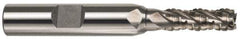 Interstate - 3/8" Diam, 7/16" LOC, 4 Flute Cobalt Roughing & Finishing Square End Mill - Uncoated, 2-3/16" OAL, 3/8" Shank Diam, Weldon Shank, 30° Helix, Non-Centercutting - USA Tool & Supply