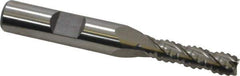 Interstate - 1/4" Diam, 7/8" LOC, 4 Flute Cobalt Roughing & Finishing Square End Mill - Uncoated, 2-11/16" OAL, 3/8" Shank Diam, Weldon Shank, 30° Helix, Non-Centercutting - USA Tool & Supply