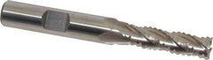 Interstate - 5/16" Diam, 1-1/8" LOC, 4 Flute Cobalt Roughing & Finishing Square End Mill - Uncoated, 2-15/16" OAL, 3/8" Shank Diam, Weldon Shank, 30° Helix, Non-Centercutting - USA Tool & Supply