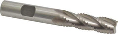 Interstate - 1/2" Diam, 1-5/8" LOC, 4 Flute Cobalt Roughing & Finishing Square End Mill - Uncoated, 3-5/8" OAL, 1/2" Shank Diam, Weldon Shank, 30° Helix, Non-Centercutting - USA Tool & Supply