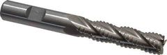 Interstate - 1/2" Diam, 2" LOC, 4 Flute Cobalt Roughing & Finishing Square End Mill - Uncoated, 4" OAL, 1/2" Shank Diam, Weldon Shank, 30° Helix, Non-Centercutting - USA Tool & Supply