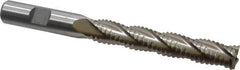 Interstate - 1/2" Diam, 3" LOC, 4 Flute Cobalt Roughing & Finishing Square End Mill - Uncoated, 5" OAL, 1/2" Shank Diam, Weldon Shank, 30° Helix, Non-Centercutting - USA Tool & Supply