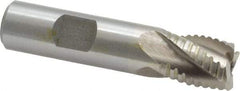 Interstate - 5/8" Diam, 3/4" LOC, 4 Flute Cobalt Roughing & Finishing Square End Mill - Uncoated, 2-7/8" OAL, 5/8" Shank Diam, Weldon Shank, 30° Helix, Non-Centercutting - USA Tool & Supply
