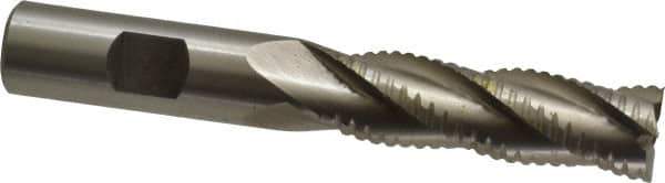 Interstate - 5/8" Diam, 2-1/8" LOC, 4 Flute Cobalt Roughing & Finishing Square End Mill - Uncoated, 4-1/4" OAL, 5/8" Shank Diam, Weldon Shank, 30° Helix, Non-Centercutting - USA Tool & Supply