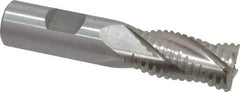 Interstate - 3/4" Diam, 1-5/8" LOC, 4 Flute Cobalt Roughing & Finishing Square End Mill - Uncoated, 3-3/4" OAL, 3/4" Shank Diam, Weldon Shank, 30° Helix, Non-Centercutting - USA Tool & Supply