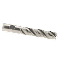 Interstate - 3/4" Diam, 3" LOC, 4 Flute Cobalt Roughing & Finishing Square End Mill - Uncoated, 5-1/4" OAL, 3/4" Shank Diam, Weldon Shank, 30° Helix, Non-Centercutting - USA Tool & Supply