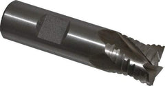 Interstate - 3/4" Diam, 3/4" LOC, 4 Flute Cobalt Roughing & Finishing Square End Mill - Uncoated, 3" OAL, 3/4" Shank Diam, Weldon Shank, 30° Helix, Non-Centercutting - USA Tool & Supply