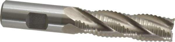Interstate - 3/4" Diam, 2-1/2" LOC, 4 Flute Cobalt Roughing & Finishing Square End Mill - Uncoated, 4-5/8" OAL, 3/4" Shank Diam, Weldon Shank, 30° Helix, Non-Centercutting - USA Tool & Supply