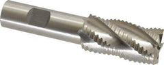 Interstate - 1" Diam, 2" LOC, 5 Flute Cobalt Roughing & Finishing Square End Mill - Uncoated, 4-1/4" OAL, 3/4" Shank Diam, Weldon Shank, 30° Helix, Non-Centercutting - USA Tool & Supply