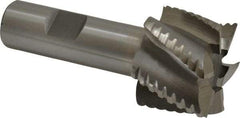 Interstate - 1-1/2" Diam, 1-1/8" LOC, 6 Flute Cobalt Roughing & Finishing Square End Mill - Uncoated, 3-3/8" OAL, 3/4" Shank Diam, Weldon Shank, 30° Helix, Non-Centercutting - USA Tool & Supply