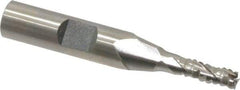Interstate - 3/16" Diam, 1/2" LOC, 3 Flute Cobalt Roughing & Finishing Square End Mill - Uncoated, 2-3/8" OAL, 3/8" Shank Diam, Weldon Shank, 30° Helix, Non-Centercutting - USA Tool & Supply
