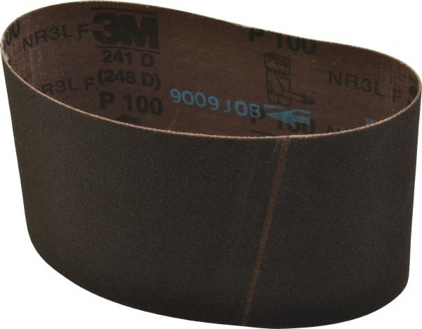 3M - 3-1/2" Wide x 15-1/2" OAL, 100 Grit, Aluminum Oxide Abrasive Belt - USA Tool & Supply