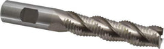 Interstate - 3/4" Diam, Coarse Pitch, 3" LOC, 3 Flute Cobalt Roughing Square End Mill - Uncoated, 5-1/4" OAL, 3/4" Shank Diam, Single End, Centercutting - USA Tool & Supply