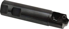 Cutting Tool Technologies - 0.25 to 0.25 Inch Cutting Radius, 1 Inch Cutter Diameter, 1 Style CV 15 Insert, 1 Inch Shank Diameter, Indexable Concave Radius Cutter - 4.5 Inch Overall Length, Through Coolant - USA Tool & Supply