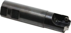 Cutting Tool Technologies - 0.25 to 0.25 Inch Cutting Radius, 1-1/4 Inch Cutter Diameter, 2 Style CV 15 Inserts, 1-1/4 Inch Shank Diameter, Indexable Concave Radius Cutter - 5 Inch Overall Length, Through Coolant - USA Tool & Supply