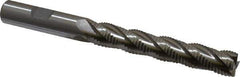 Interstate - 1/2" Diam, Fine Pitch, 3" LOC, 4 Flute Cobalt Roughing Square End Mill - Uncoated, 5" OAL, 1/2" Shank Diam, Single End - USA Tool & Supply