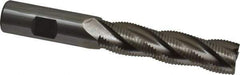 Interstate - 3/4" Diam, Fine Pitch, 3" LOC, 4 Flute Cobalt Roughing Square End Mill - Uncoated, 5-1/4" OAL, 3/4" Shank Diam, Single End - USA Tool & Supply