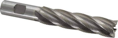 Interstate - 7/8" Diam, Fine Pitch, 3-1/2" LOC, 5 Flute Cobalt Roughing Square End Mill - Uncoated, 5-5/8" OAL, 3/4" Shank Diam, Single End - USA Tool & Supply