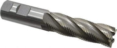 Interstate - 1" Diam, Fine Pitch, 3" LOC, 5 Flute Cobalt Roughing Square End Mill - Uncoated, 5-1/2" OAL, 1" Shank Diam, Single End - USA Tool & Supply