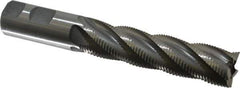 Interstate - 1" Diam, Fine Pitch, 4" LOC, 5 Flute Cobalt Roughing Square End Mill - Uncoated, 6-1/2" OAL, 1" Shank Diam, Single End - USA Tool & Supply