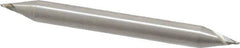 Interstate - 3/64", 1/16" LOC, 3/16" Shank Diam, 2" OAL, 2 Flute, Cobalt Square End Mill - Double End, Uncoated, Spiral Flute, 30° Helix, Centercutting, Right Hand Cut, Right Hand Flute - USA Tool & Supply