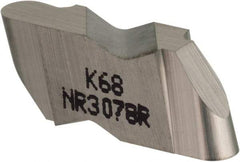 Kennametal - 3078NR Grade K68, 3.96mm Cutting Width Carbide Grooving Insert - 3.81mm Max Depth of Cut, Right Hand, 1.98mm Corner Radius, Uncoated - USA Tool & Supply