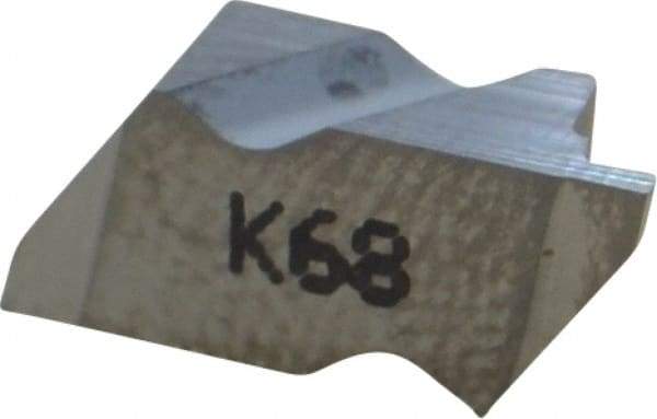 Kennametal - 2031NG Grade K68, 0.79mm Cutting Width Carbide Grooving Insert - 1.27mm Max Depth of Cut, Left Hand, 0.09mm Corner Radius, Uncoated - USA Tool & Supply