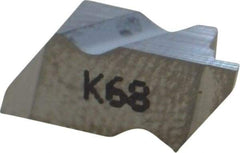 Kennametal - 2031NG Grade K68, 0.79mm Cutting Width Carbide Grooving Insert - 1.27mm Max Depth of Cut, Left Hand, 0.09mm Corner Radius, Uncoated - USA Tool & Supply