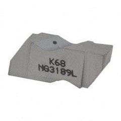 Kennametal - 3189NG Grade K68, 4.8mm Cutting Width Carbide Grooving Insert - 3.81mm Max Depth of Cut, Left Hand, 0.57mm Corner Radius, Uncoated - USA Tool & Supply