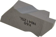 Kennametal - 4125NG Grade K68, 3.18mm Cutting Width Carbide Grooving Insert - 3.81mm Max Depth of Cut, Left Hand, 0.19mm Corner Radius, Uncoated - USA Tool & Supply
