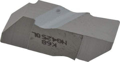 Kennametal - 4250NG Grade K68, 6.35mm Cutting Width Carbide Grooving Insert - 6.35mm Max Depth of Cut, Left Hand, 0.57mm Corner Radius, Uncoated - USA Tool & Supply