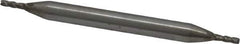 Interstate - 1/16", 3/16" LOC, 3/16" Shank Diam, 2-1/4" OAL, 4 Flute, Cobalt Square End Mill - Double End, Uncoated, Spiral Flute, Centercutting, Right Hand Cut, Right Hand Flute - USA Tool & Supply