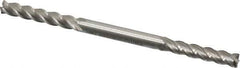 Interstate - 3/16", 1" LOC, 3/16" Shank Diam, 3-3/8" OAL, 4 Flute, Cobalt Square End Mill - Double End, Uncoated, Spiral Flute, Centercutting, Right Hand Cut, Right Hand Flute - USA Tool & Supply