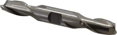 Interstate - 9/16", 1-1/8" LOC, 5/8" Shank Diam, 4-1/2" OAL, 2 Flute, Cobalt Square End Mill - Double End, Uncoated, Spiral Flute, Centercutting, Right Hand Cut, Right Hand Flute - USA Tool & Supply