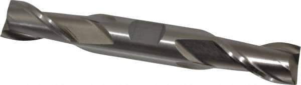 Interstate - 5/8", 1-1/8" LOC, 5/8" Shank Diam, 4-1/2" OAL, 2 Flute, Cobalt Square End Mill - Double End, Uncoated, Spiral Flute, Centercutting, Right Hand Cut, Right Hand Flute - USA Tool & Supply