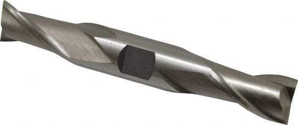 Interstate - 3/4", 1-5/16" LOC, 3/4" Shank Diam, 5" OAL, 2 Flute, Cobalt Square End Mill - Double End, Uncoated, Spiral Flute, Centercutting, Right Hand Cut, Right Hand Flute - USA Tool & Supply