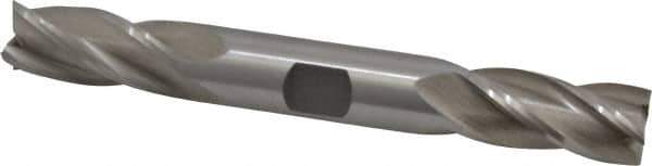 Interstate - 5/8", 1-3/8" LOC, 5/8" Shank Diam, 5" OAL, 4 Flute, Cobalt Square End Mill - Double End, Uncoated, Spiral Flute, Centercutting, Right Hand Cut, Right Hand Flute - USA Tool & Supply