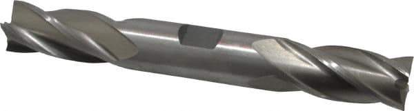 Interstate - 3/4", 1-5/8" LOC, 3/4" Shank Diam, 5-5/8" OAL, 4 Flute, Cobalt Square End Mill - Double End, Uncoated, Spiral Flute, Centercutting, Right Hand Cut, Right Hand Flute - USA Tool & Supply