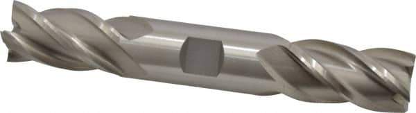Interstate - 1", 1-7/8" LOC, 1" Shank Diam, 6-3/8" OAL, 4 Flute, Cobalt Square End Mill - Double End, Uncoated, Spiral Flute, Centercutting, Right Hand Cut, Right Hand Flute - USA Tool & Supply