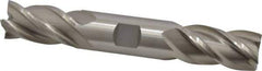 Interstate - 1", 1-7/8" LOC, 1" Shank Diam, 6-3/8" OAL, 4 Flute, Cobalt Square End Mill - Double End, Uncoated, Spiral Flute, Centercutting, Right Hand Cut, Right Hand Flute - USA Tool & Supply