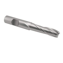 Interstate - 5/8", 2" LOC, 5/8" Shank Diam, 4-1/8" OAL, 2 Flute, Cobalt Square End Mill - Single End, Uncoated, Spiral Flute, Centercutting, Right Hand Cut, Right Hand Flute - USA Tool & Supply