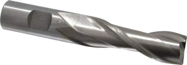 Interstate - 3/4", 2-1/4" LOC, 3/4" Shank Diam, 4-1/2" OAL, 2 Flute, Cobalt Square End Mill - Single End, Uncoated, Spiral Flute, Centercutting, Right Hand Cut, Right Hand Flute - USA Tool & Supply