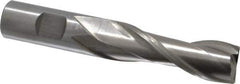 Interstate - 3/4", 2-1/4" LOC, 3/4" Shank Diam, 4-1/2" OAL, 2 Flute, Cobalt Square End Mill - Single End, Uncoated, Spiral Flute, Centercutting, Right Hand Cut, Right Hand Flute - USA Tool & Supply