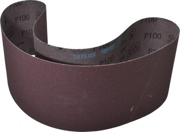 3M - 6" Wide x 48" OAL, 100 Grit, Aluminum Oxide Abrasive Belt - Aluminum Oxide, Fine, Coated, X Weighted Cloth Backing, Series 241D - USA Tool & Supply