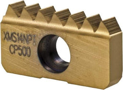 Seco - 14 TPI, Internal/External Thread, NPT Standard, 13XMS CP500 Grade Thread Mill Insert - Carbide, TiAlN/TiN Coating - USA Tool & Supply